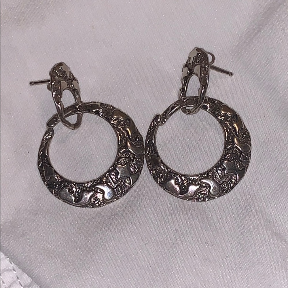 Vintage STERLING Signed Silver Drop Earrings